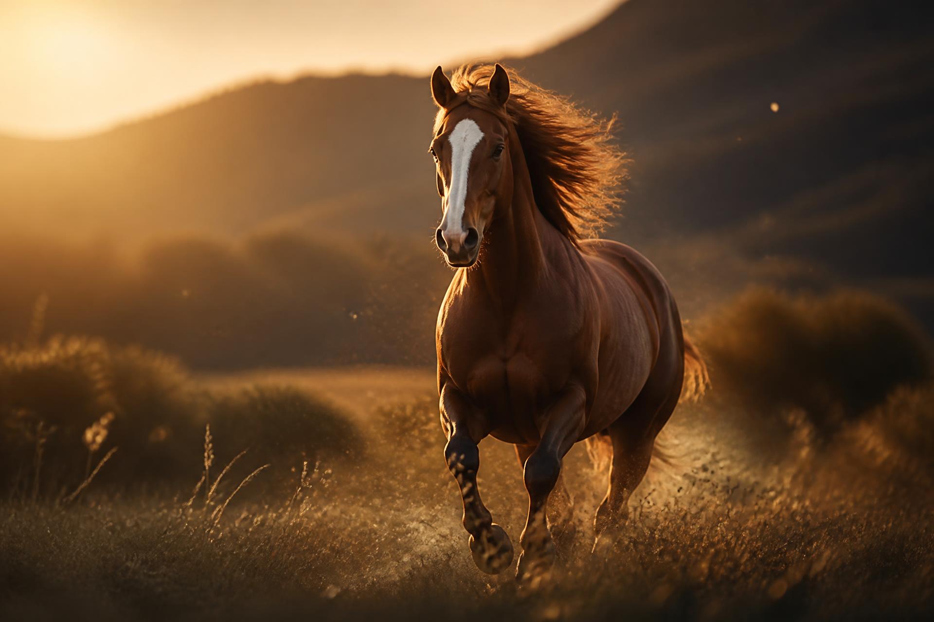 Horse at sunrise